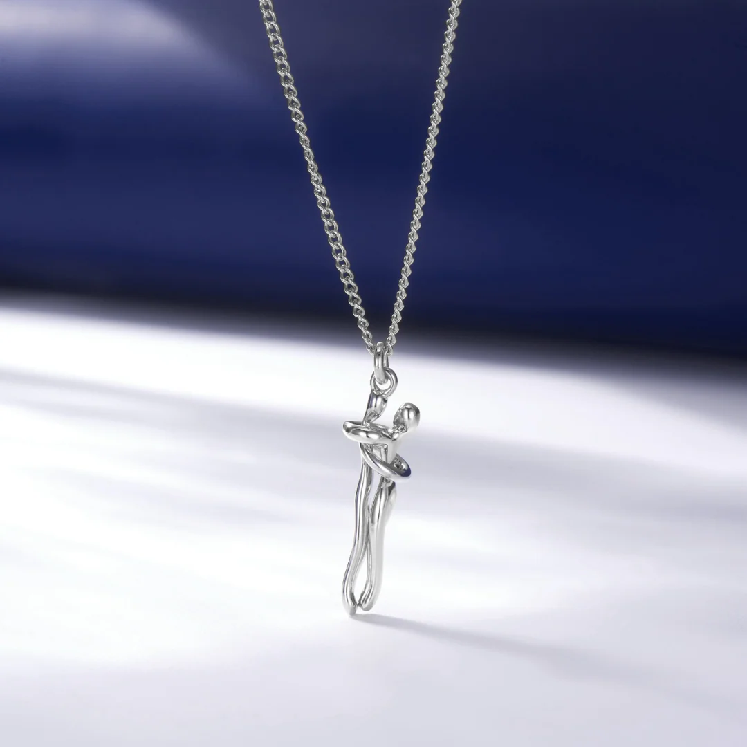 Silver Hug Necklace (With Ring) - Image 4